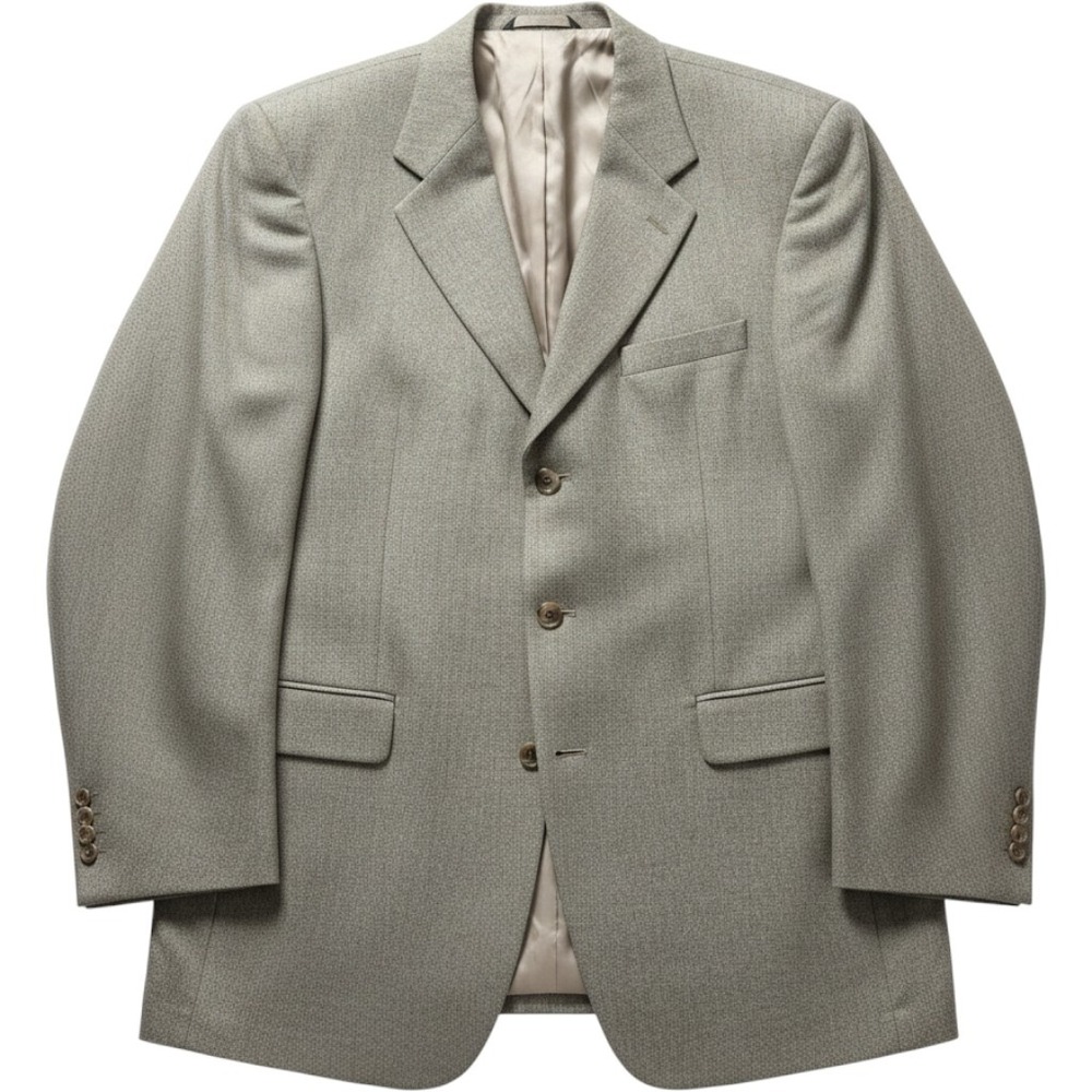 Brooks 346 Blazer Mens 42 Long Gray Herringbone Silk Wool Sport Coat Jacket